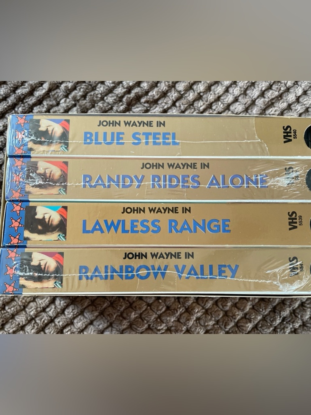 Vintage  “Best of The West” John Wayne Classic VHS Movies, Set of Four.